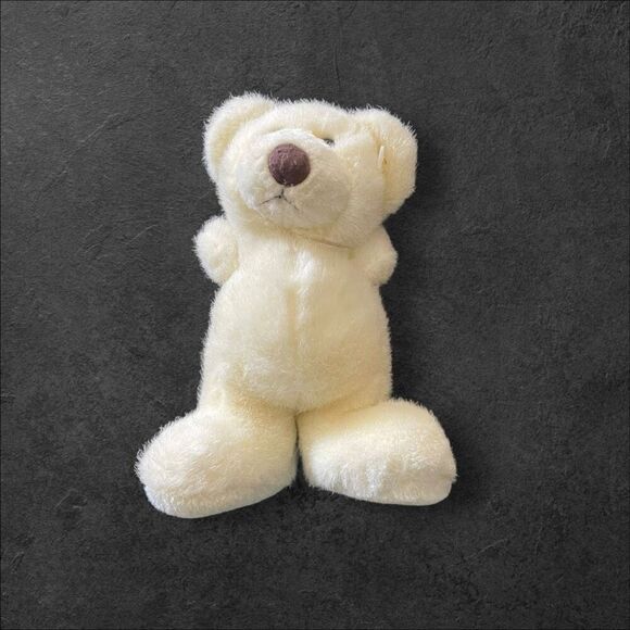Straight from the Heart White Bear Hidden Flowers Plush Stuffed Animal 7" - Picture 4 of 10